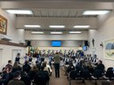 Banda da Escola Senador Salgado Filho emociona e encanta na Sessão Ordinária da Câmara de Gramado