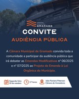 Câmara de Gramado debate emendas à Lei Orgânica em audiência pública nesta segunda-feira 