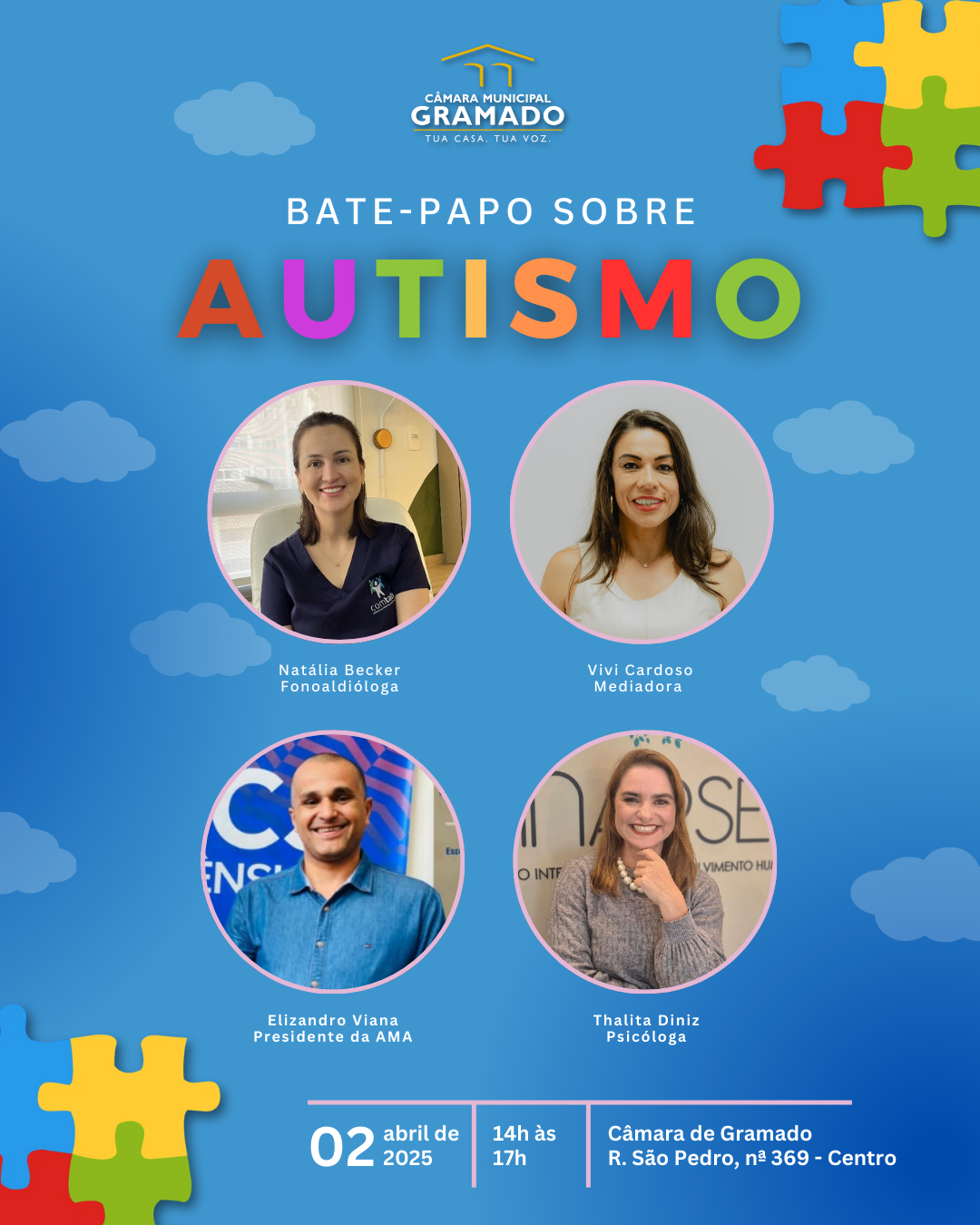 Câmara de Gramado promove evento de conscientização sobre o autismo