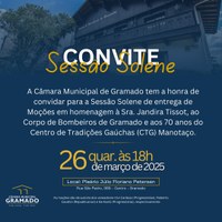 Câmara de Gramado realiza Sessão Solene para entrega de moções