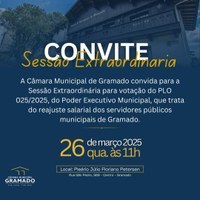 Câmara realiza Sessão Extraordinária para votar reajuste dos servidores