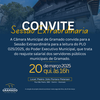 Câmara realizará Sessão Extraordinária para leitura de projeto