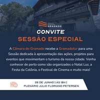 Câmara recebe Gramadotur em Sessão Especial para apresentação institucional da Autarquia