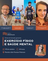 Exercício físico e saúde mental serão tema de painel na Câmara de Gramado