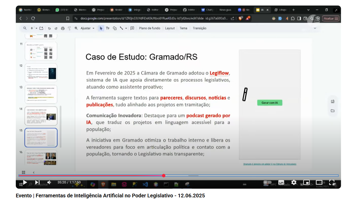 Gramado é referência nacional: Câmara é destaque em evento sobre IA no Legislativo