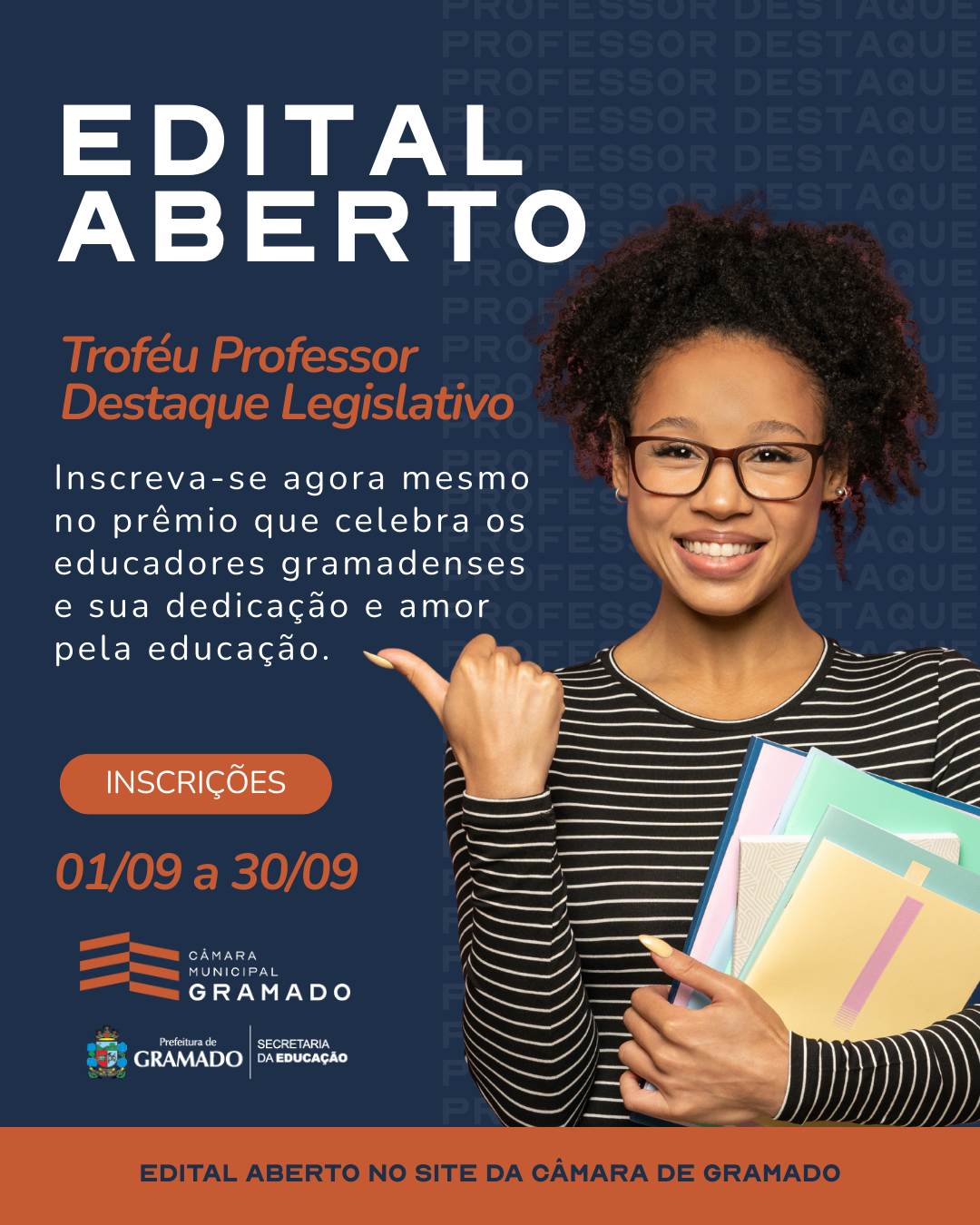 Professor Destaque do Legislativo abre inscrições para sua 5ª edição em Gramado