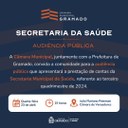 Saúde em foco: Câmara promove Audiência Pública sobre prestação de contas