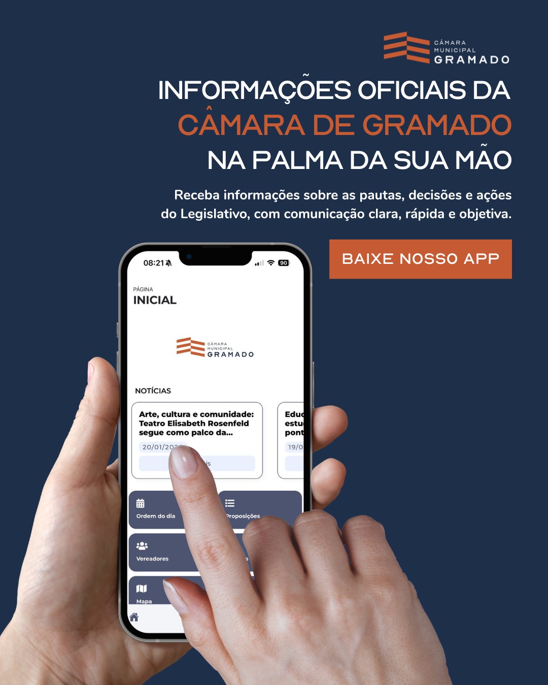 Transparência ao alcance de todos: acompanhe o trabalho da Câmara de Gramado